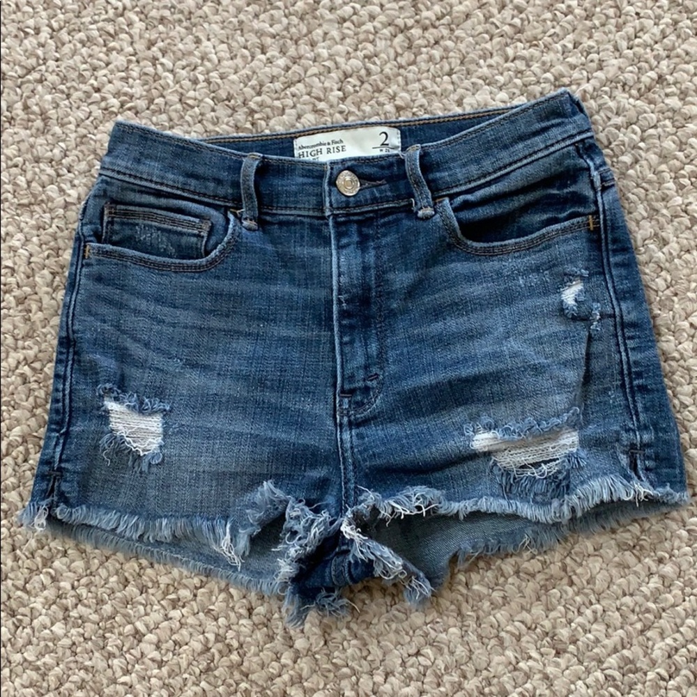 Abercrombie Distressed Jean Shorts